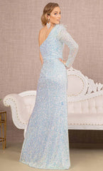 GLSbyGloria GL3128: Shimmering Sequined Gown for Enchanting Occasions