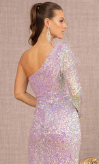 GLSbyGloria GL3128: Shimmering Sequined Gown for Enchanting Occasions