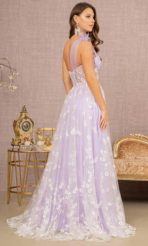 **GLSbyGloria: Ethereal Floral AppliquÃ© Dress for Unforgettable Moments**