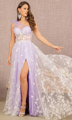 **GLSbyGloria: Ethereal Floral AppliquÃ© Dress for Unforgettable Moments**