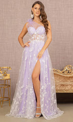 **GLSbyGloria: Ethereal Floral AppliquÃ© Dress for Unforgettable Moments**