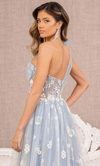 **GLSbyGloria: Ethereal Floral AppliquÃ© Dress for Unforgettable Moments**