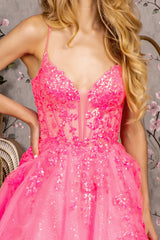 **Captivating Radiance: GLS by Gloria's Shimmering Evening Gown**