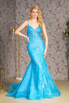 **GLS by Gloria's Captivating V-Neckline Evening Gown: Shimmering Elegance for Special Occasions**