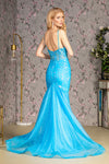 **GLS by Gloria's Captivating V-Neckline Evening Gown: Shimmering Elegance for Special Occasions**