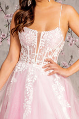 **GLS by Gloria GL3249: Embroidered and Sequined A-Line Gown for Unforgettable Occasions**