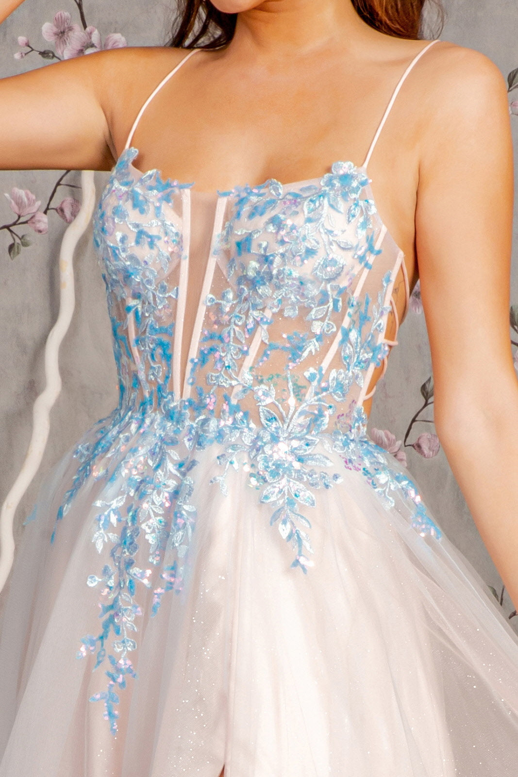 Captivating Shimmer: GLSbyGloria GL3251 Sequined Corset Gown for Unforgettable Occasions