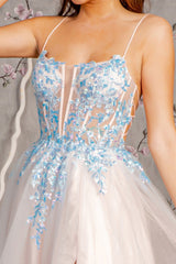 Captivating Shimmer: GLSbyGloria GL3251 Sequined Corset Gown for Unforgettable Occasions