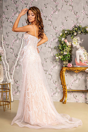 **GLS by Gloria: Captivating Mermaid Gown with Shimmering Glitter**