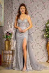 Embellished Elegance: Gloria's Shimmering Corset Gown for Enchanting Occasions