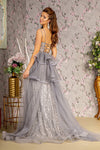 Embellished Elegance: Gloria's Shimmering Corset Gown for Enchanting Occasions