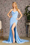**GLSbyGloria GL3322: Shimmering Sequined Gown for Enchanting Evenings**