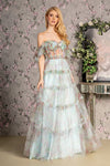 **GLSbyGloria GL3394: A Blue Off-the-Shoulder Gown for Unforgettable Occasions**
