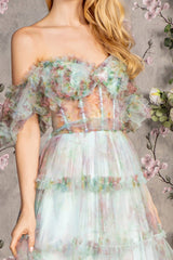 **GLSbyGloria GL3394: A Blue Off-the-Shoulder Gown for Unforgettable Occasions**