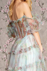 **GLSbyGloria GL3394: A Blue Off-the-Shoulder Gown for Unforgettable Occasions**