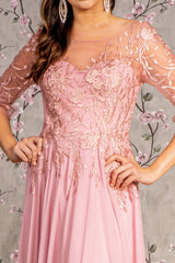 **GLS by Gloria: Enchanting Illusion Evening Gown for Unforgettable Occasions**