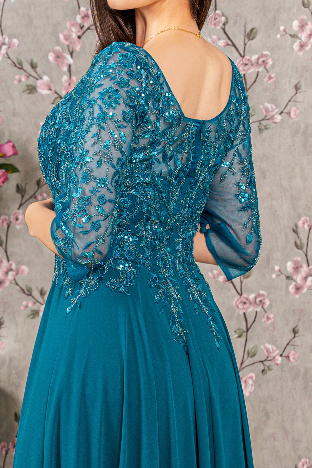 **GLSbyGloria GL3447: Embroidered Elegance for Unforgettable Occasions**