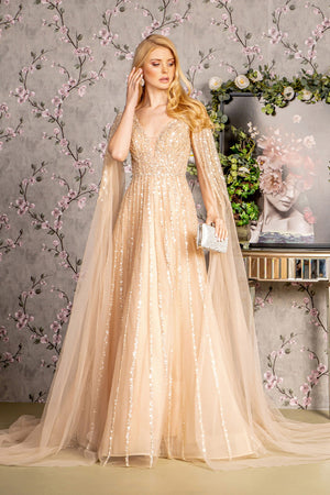 **Captivating Elegance: GLS by Gloria's Sequined Evening Gown**