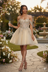 Champagne Quince Dama Dress - New Collection
