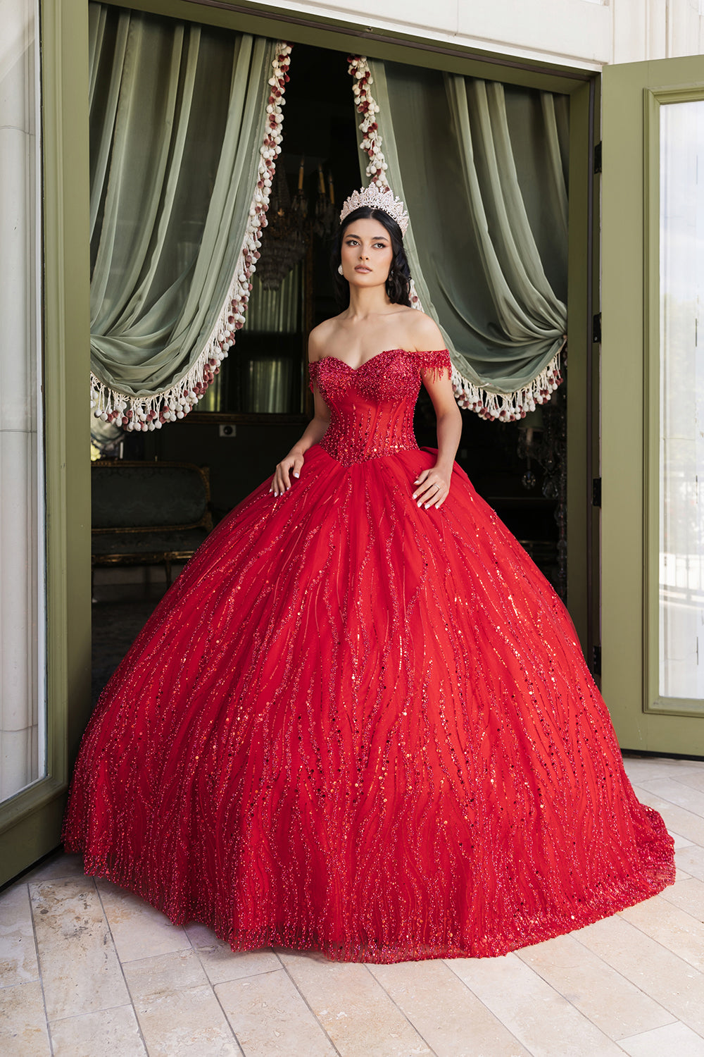 Red Sweet 16 Ball Gown by Layla K