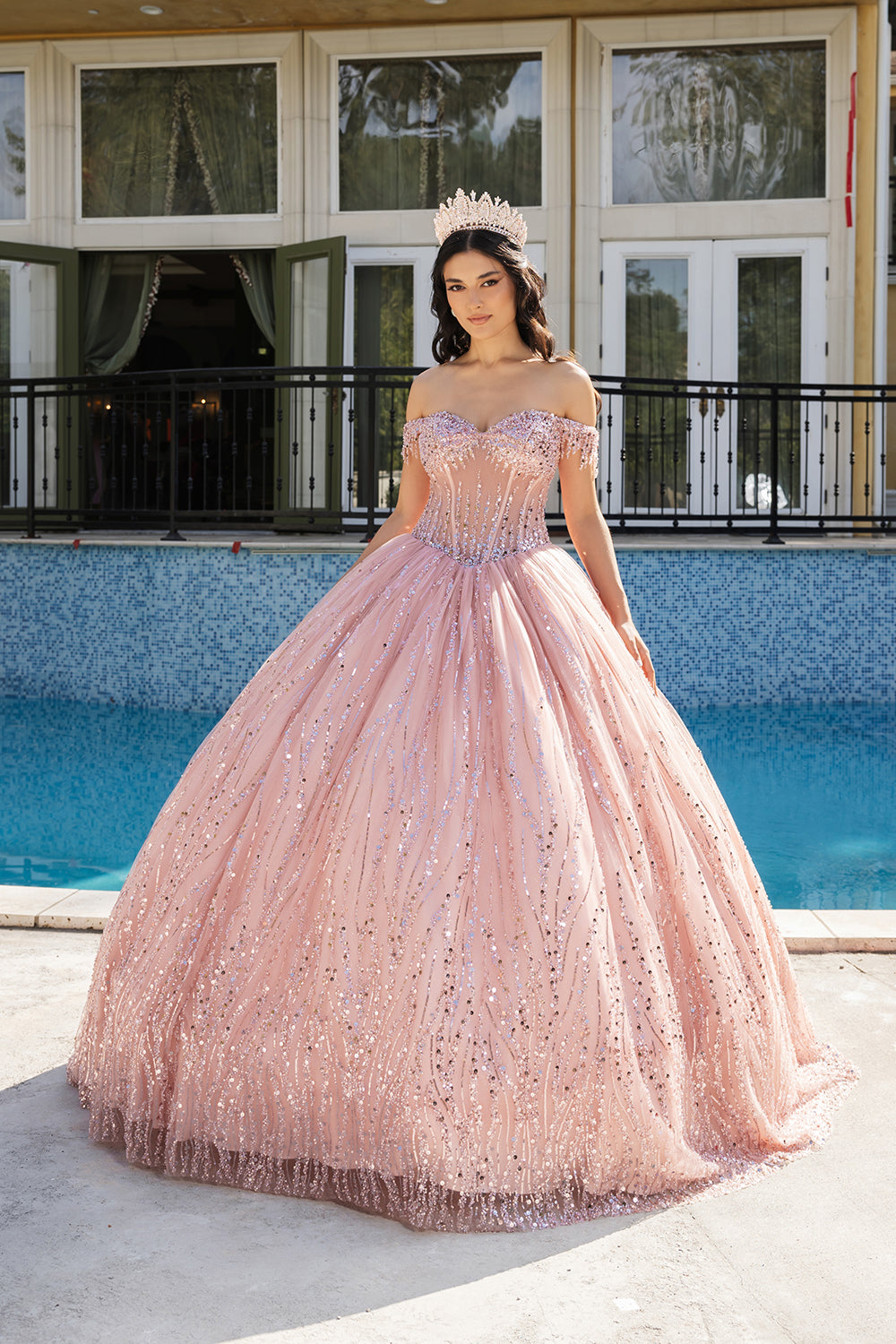 Layla K Sequin Ball Gown LK264