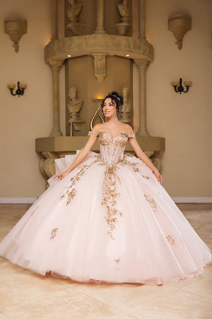 Sweetheart Ruffle Sequin Gown by Layla K