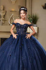 Off Shoulder Sweet 16 Embellished Ball Gown LK278