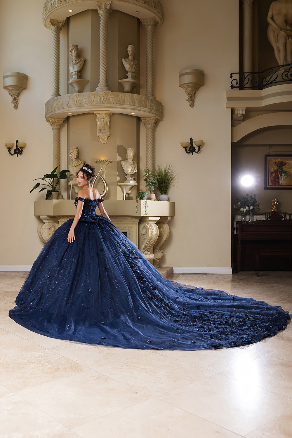 Off Shoulder Sweet 16 Embellished Ball Gown LK278