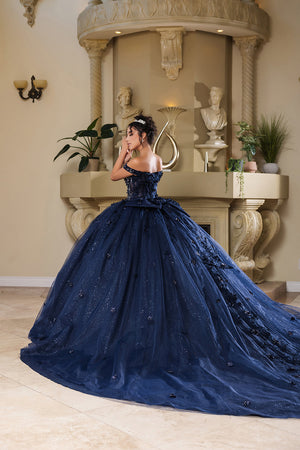 Off Shoulder Sweet 16 Embellished Ball Gown LK278