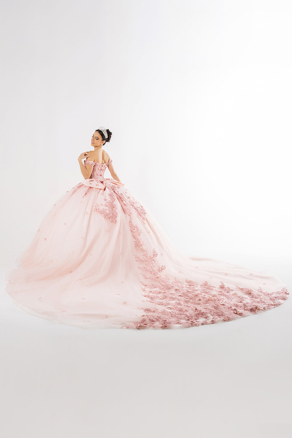 Off Shoulder Sweet 16 Embellished Ball Gown LK278