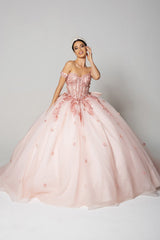 Off Shoulder Sweet 16 Embellished Ball Gown LK278