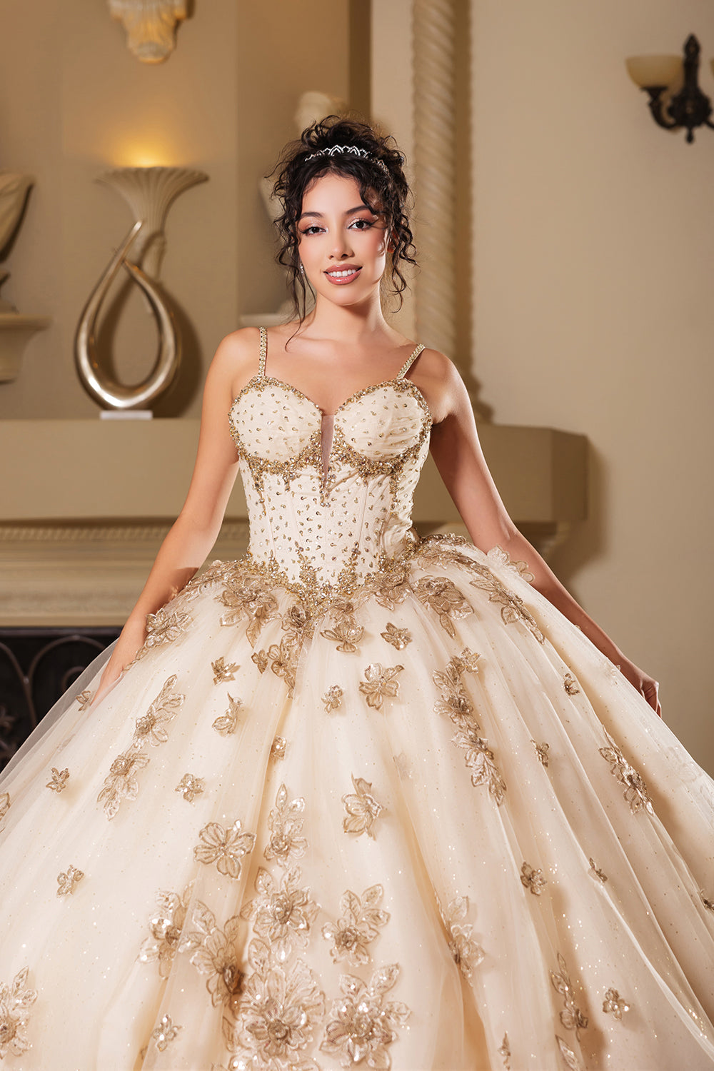 Layla K LK282 Floral Quinceañera Ball Gown