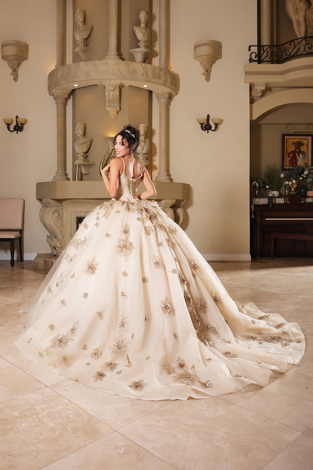 Layla K LK282 Floral Quinceañera Ball Gown
