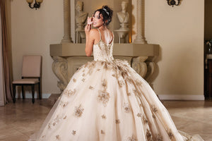 Layla K LK282 Floral Quinceañera Ball Gown