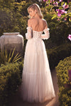 Cinderella Divine A1037W: Embroidered and Beaded Wedding Gown for Timeless Elegance