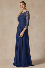 Enchanting Evenings: Embroidered Lace and Chiffon Formal Dress for Unforgettable Occasions