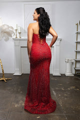 Strapless Corset Sequin Mermaid Gown May Queen MQ2195