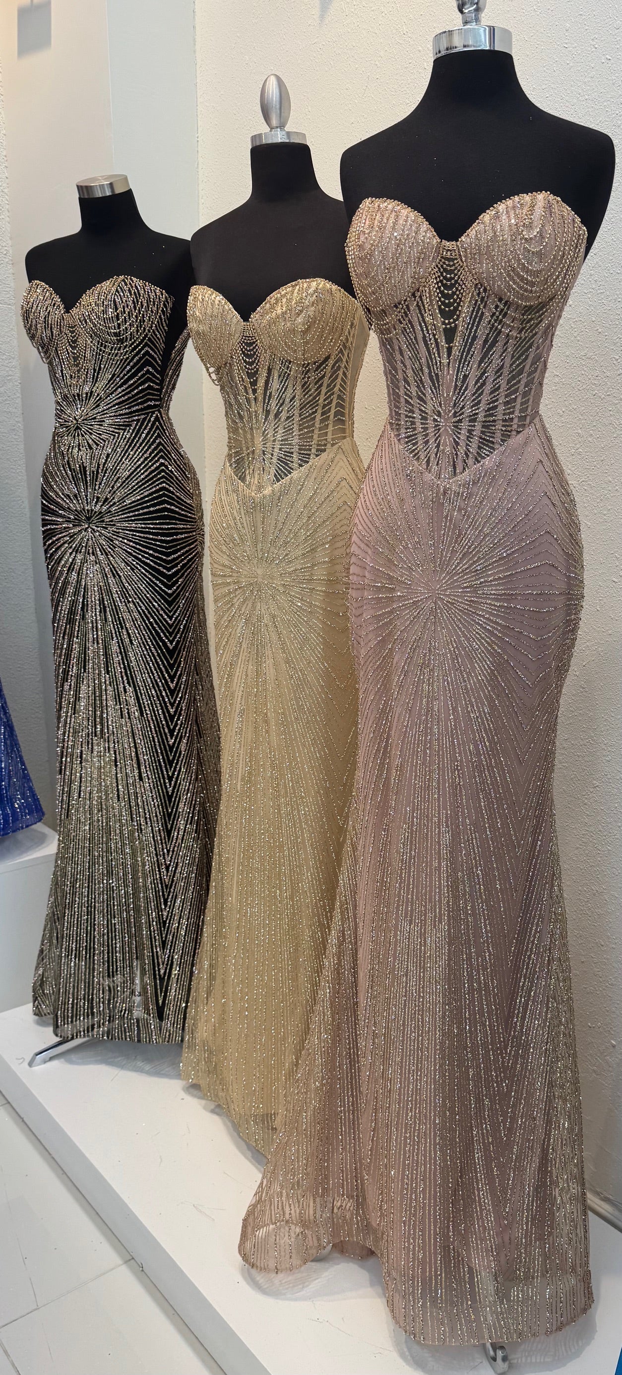 Strapless Corset Sequin Mermaid Gown May Queen MQ2195