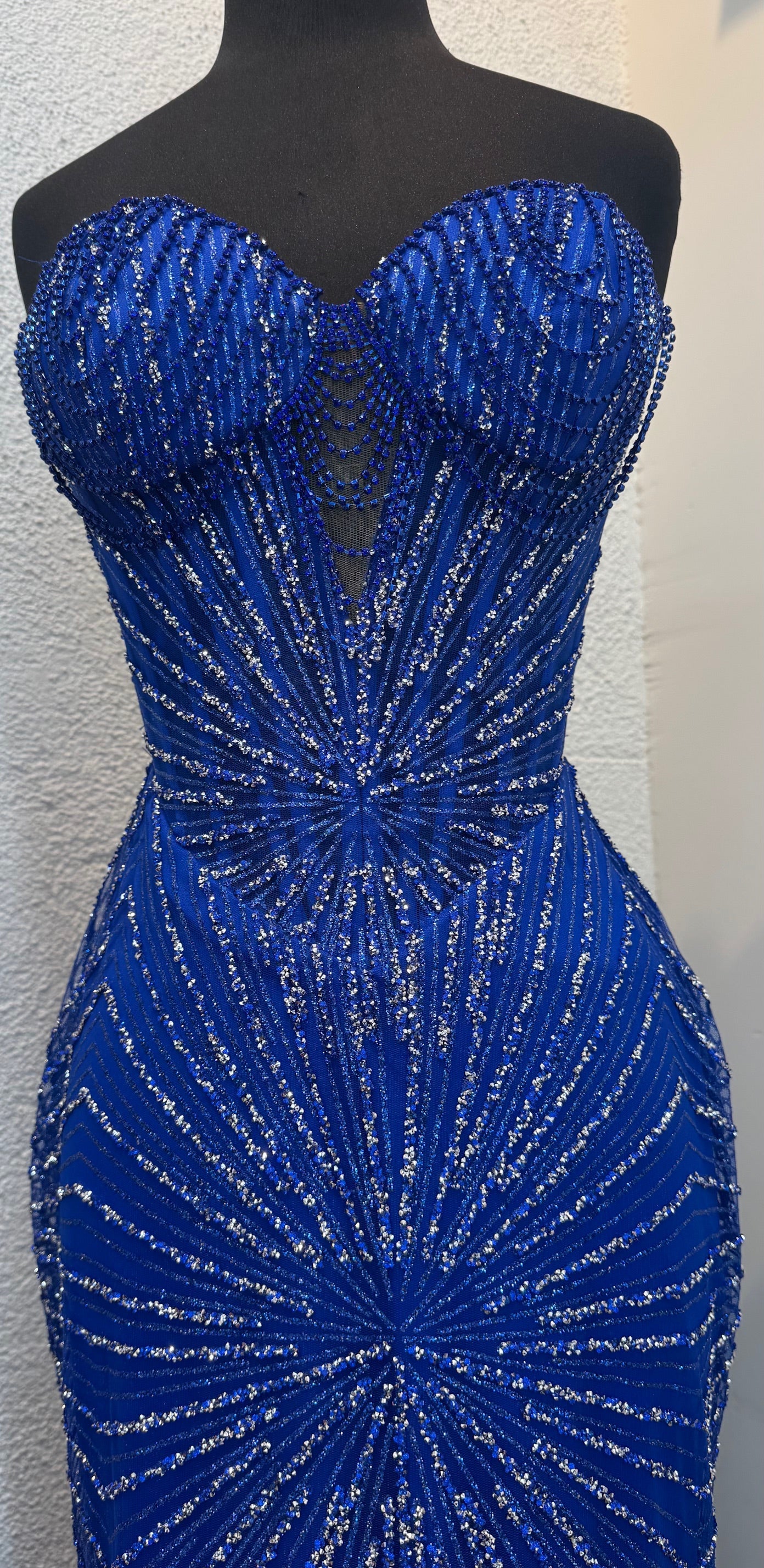 Strapless Corset Sequin Mermaid Gown May Queen MQ2195