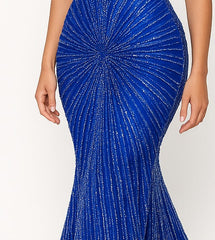 Strapless Corset Sequin Mermaid Gown May Queen MQ2195