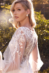 Cinderella Divine A1079W: Embroidered Bridal Gown for a Captivating Entrance