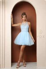 **NoxAnabel's Enchanting Cocktail Dress: Shimmering Lace and Tulle Rhapsody**