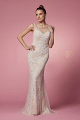 **Allure Bridals: Captivating Illusion Embroidered Gown for Unforgettable Occasions**