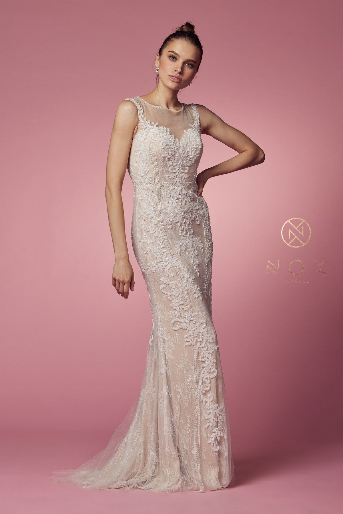 Allure's Captivating Illusion Neckline Gown for Unforgettable Occasions