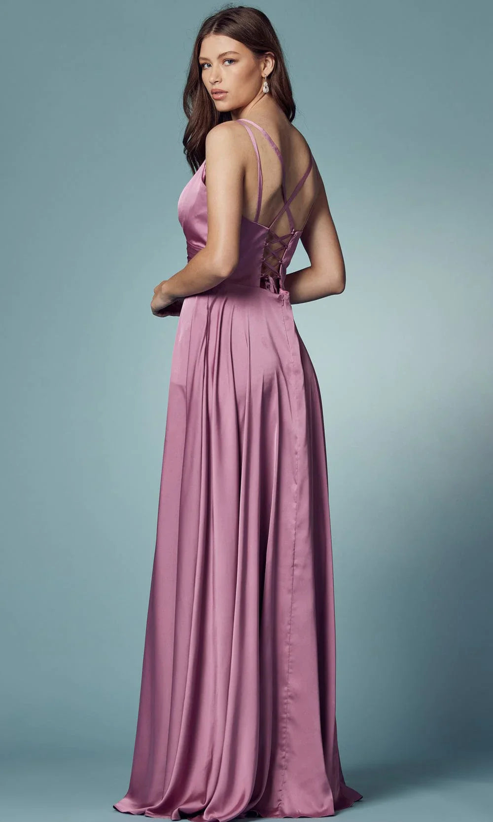 Nox Anabel E1020: Captivating Surplice Dress with Alluring Slit