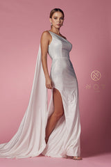 Nox-Anabel-E1039W-Beaded-One-Shoulder-White-Bridal-Gown-Wedding-Dress-4