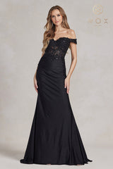 Nox Anabel's Ethereal Lace Corset Gown: Captivate Hearts at Formal Events