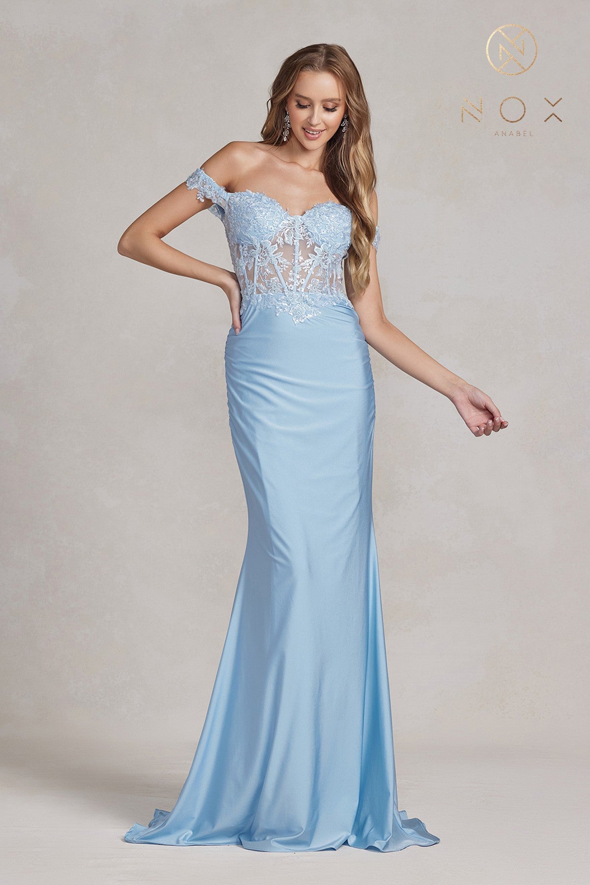 Enchanting Corset Gown: Nox Anabel's E1184 for Unforgettable Moments