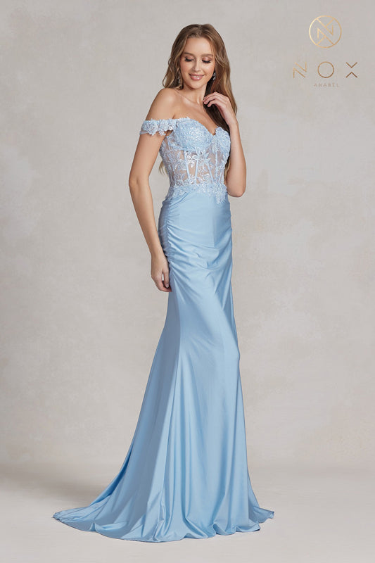 Enchanting Corset Gown: Nox Anabel's E1184 for Unforgettable Moments