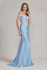 Nox Anabel's Ethereal Lace Corset Gown: Captivate Hearts at Formal Events